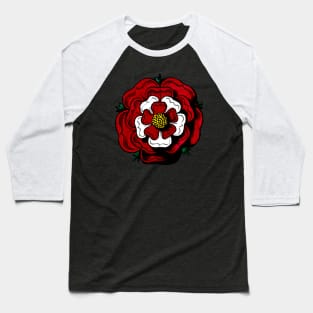 Vintage Tudor Rose Red and White Baseball T-Shirt